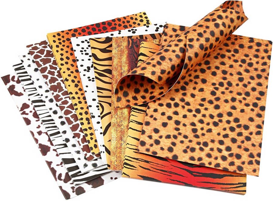 Creotime diermotievenkarton 21 x 29 7 cm 10 stuks multicolor