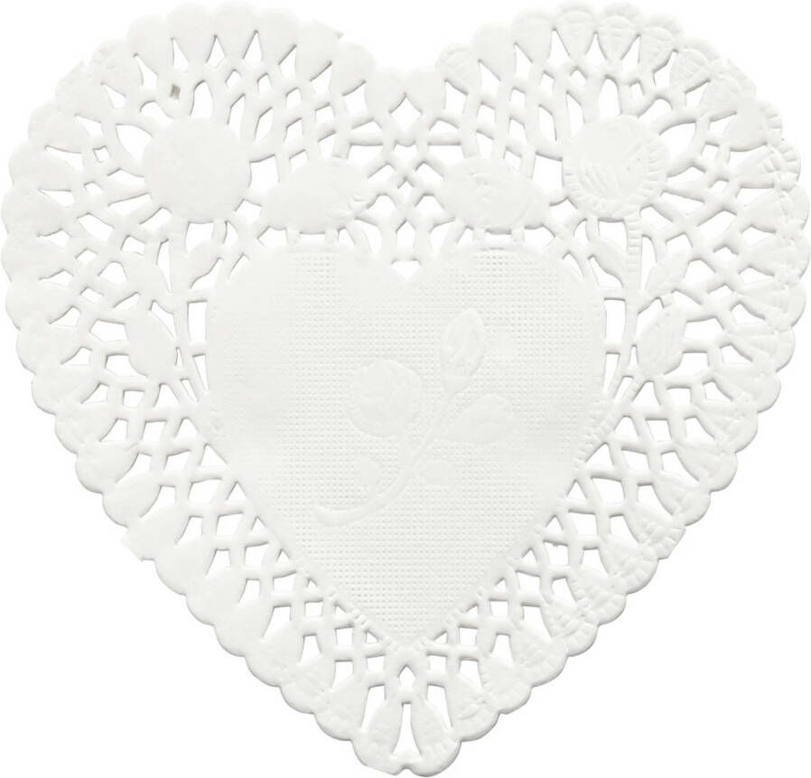 Creotime hartvormige servetten 10 cm 30 stuks