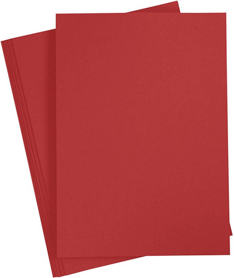 Creotime papier 21 x 29 7 cm 20 stuks 70 g rood
