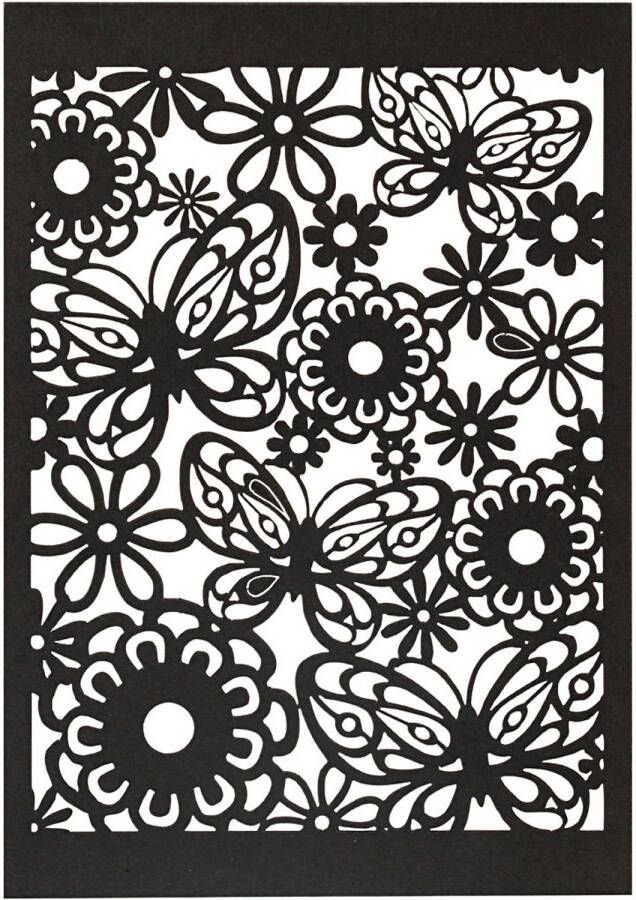 Creotime patroonkarton 10 5 x 14 8 cm 10 stuks zwart