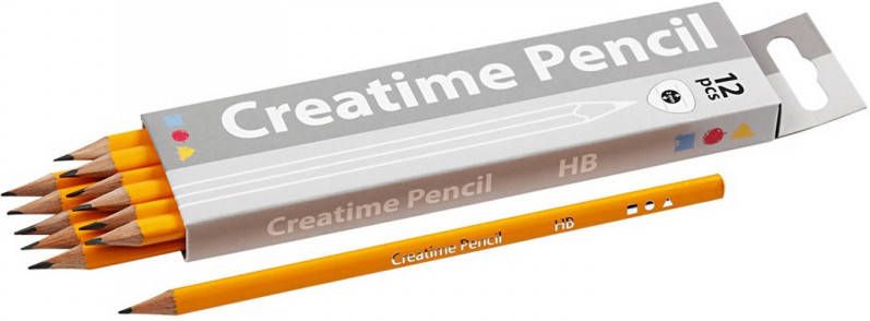 Creotime potlood HB driehoekig 2 mm 17 5 cm 12 stuks