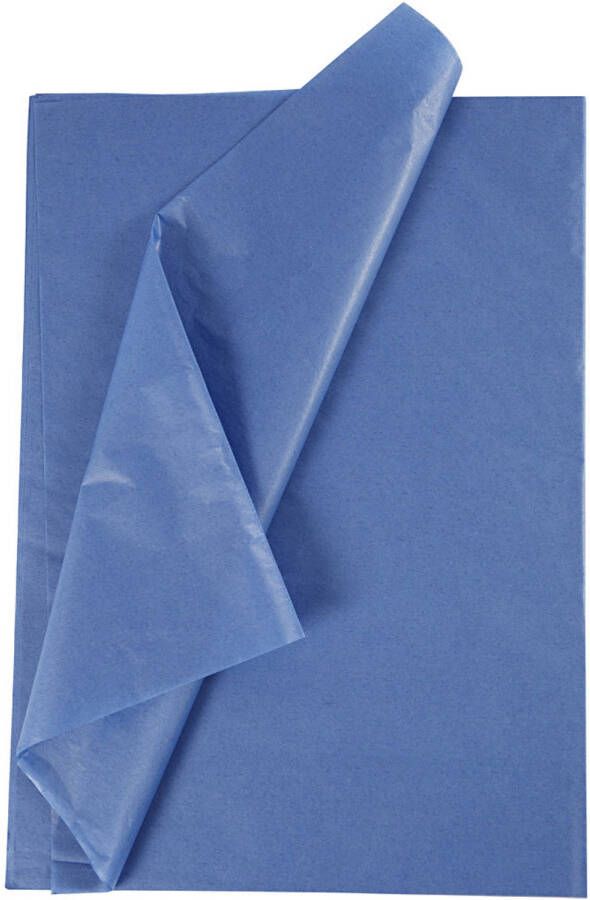 Creotime tissuepapier 50 x 70 cm blauw 10 stuks