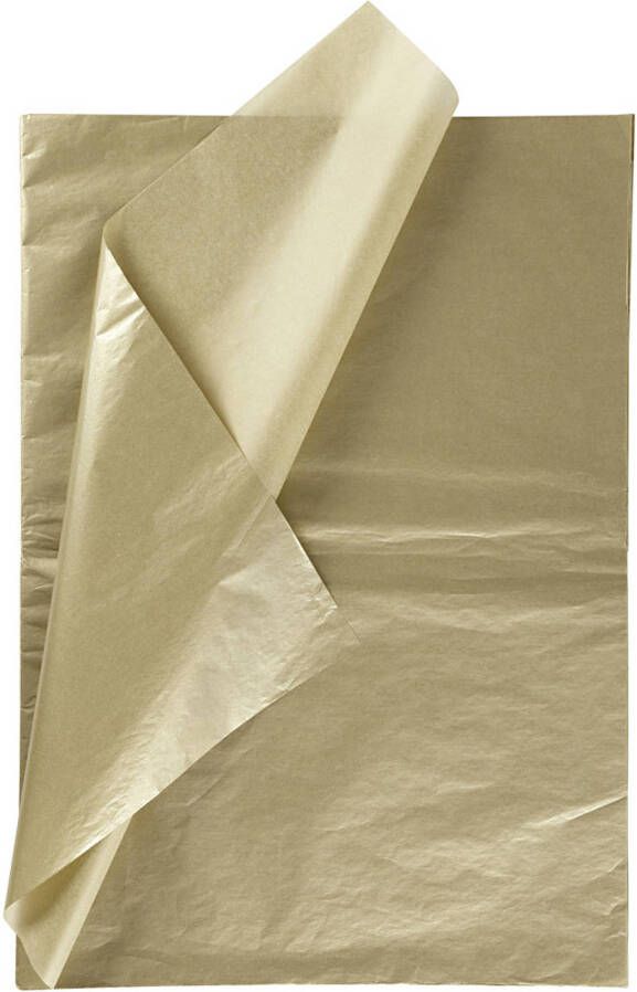 Creotime tissuepapier 50 x 70 cm goud 6 stuks