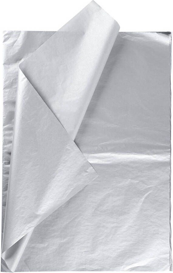 Creotime tissuepapier 50 x 70 cm zilver 6 stuks