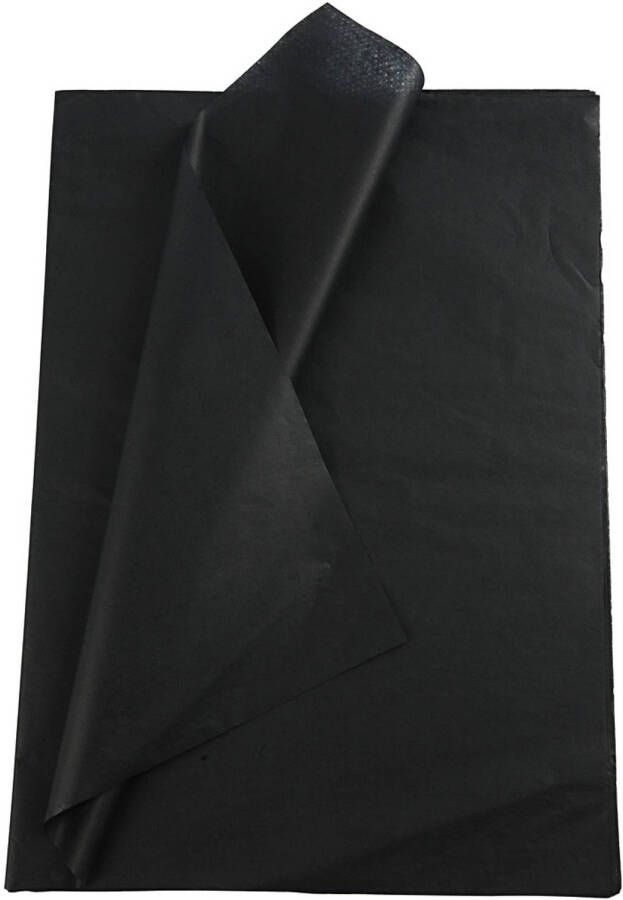 Creotime tissuepapier 50 x 70 cm zwart 10 stuks