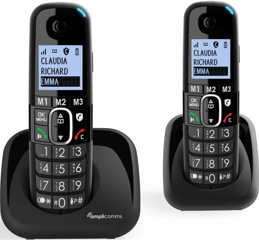 Cresta Amplicomms BigTel1502 Senioren draadloze duo huistelefoon voor de vaste lijn Extra handset Luide oproeptonen Ongew