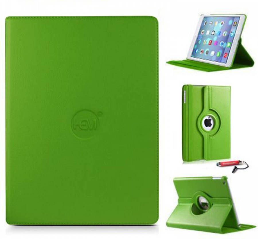 HEM Air 2 groen hoesje iPad Air 2 uitschuifbare hoesjesweb touchscreenpen Ipad hoes Tablethoes