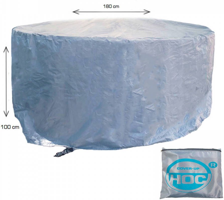 Cover Up Hoc Diamond Hoes Ronde Tuintafel 180x80 Cm Diameter X Hoogte Tuinset Beschermhoes Waterdicht Met Stormbanden Trekkoord En Afwaterings Hoccie Zilvergrijze Hoes Tuintafel Rond Winkelen Nl