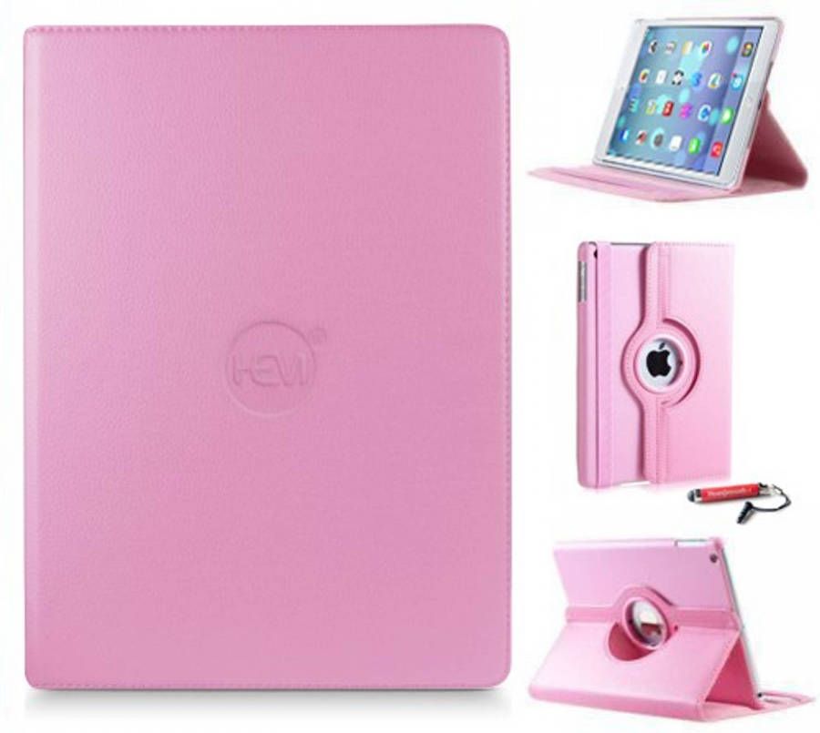 HEM iPad hoes mini 1 2 3 Cover licht roze met uitschuifbare Hoesjesweb stylus Ipad hoes Tablethoes