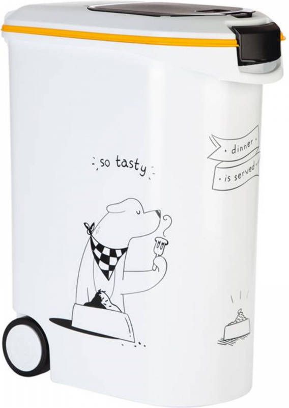 Curver Dis Hond Voercontainer 28x50x61 cm Wit 54 L