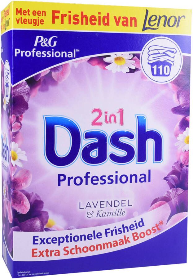 Dash Waspoeder Lavendel & Kamille 2 In 1 Professional 110 Wasbeurten