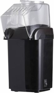 DAY Popcorn Machine Heteluchtsysteem Vetvrije Popcorn Maker 1200W – Zwart – Klaar in 3 Minuten Kerstcadeau