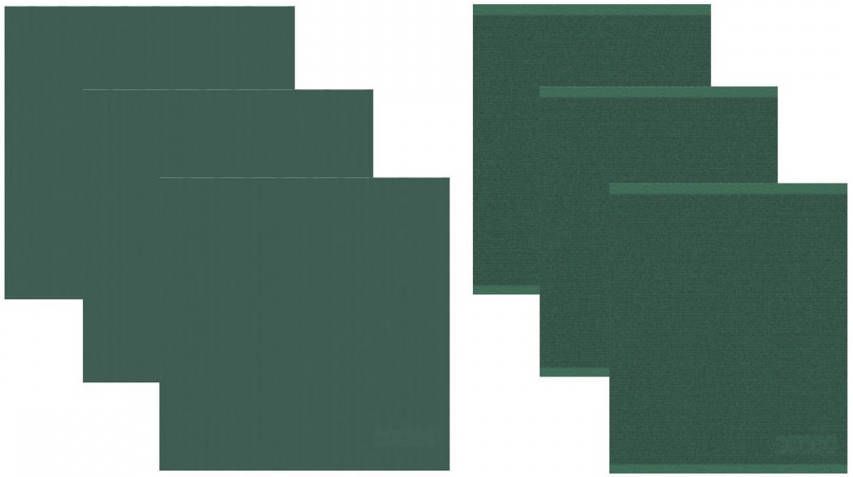 DDDDD Keukendoeken En Theedoeken Set Logo Green (3+3 Stuks)
