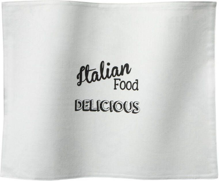 DDDDD Placemats Italian Food 35x45cm white set van 6