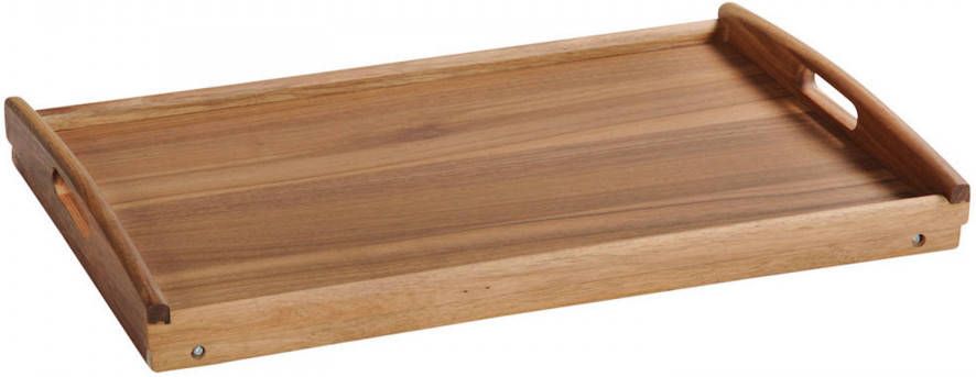 Decopatent FSC Acacia houten inklapbare bedtafel voor op bed met dienblad