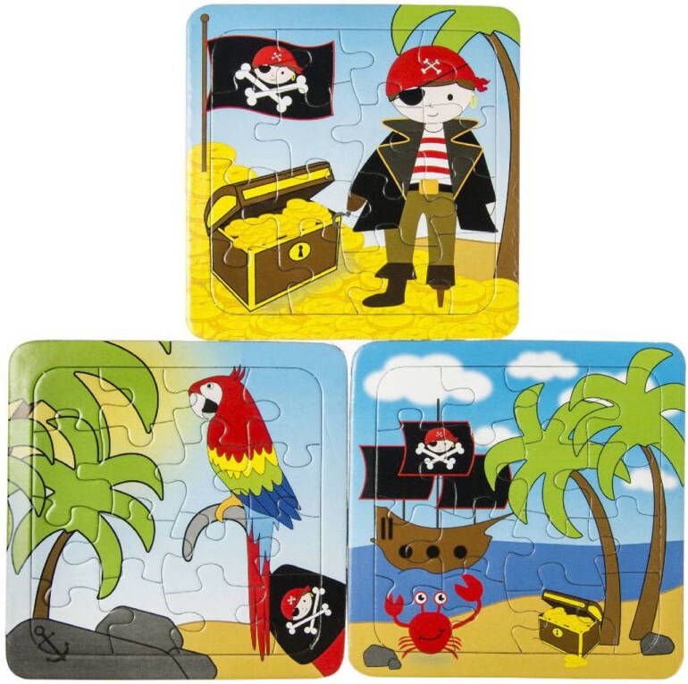Decopatent Uitdeelcadeaus 50 STUKS Piraat Piraten Puzzels