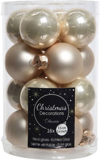 Decoris 2 Stuks 16 Glazen Balletjes 35 Mm Parel