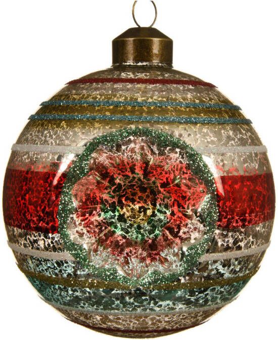 Decoris Kerstbal Glas Reflex Antiek