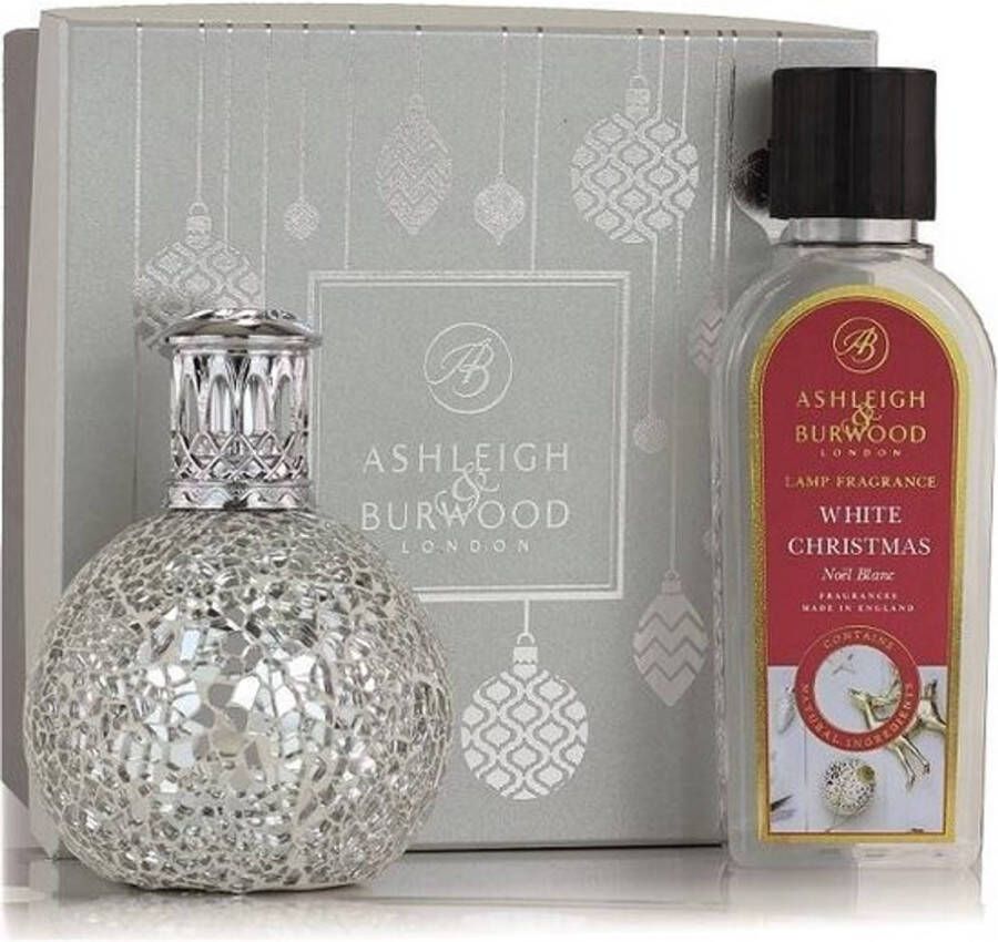 Ashleigh & Burwood Small Fragrance Lamp Geurlamp Huisparfum Twinkle Star + White Christmas 250ml Cadeau kado set