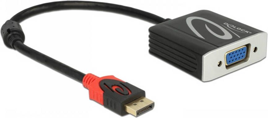 Delock Adapter Displayport 1.2 male > VGA female black