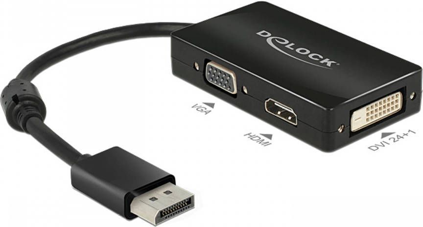 Delock Displayport naar HDMI VGA DVI verloopstuk