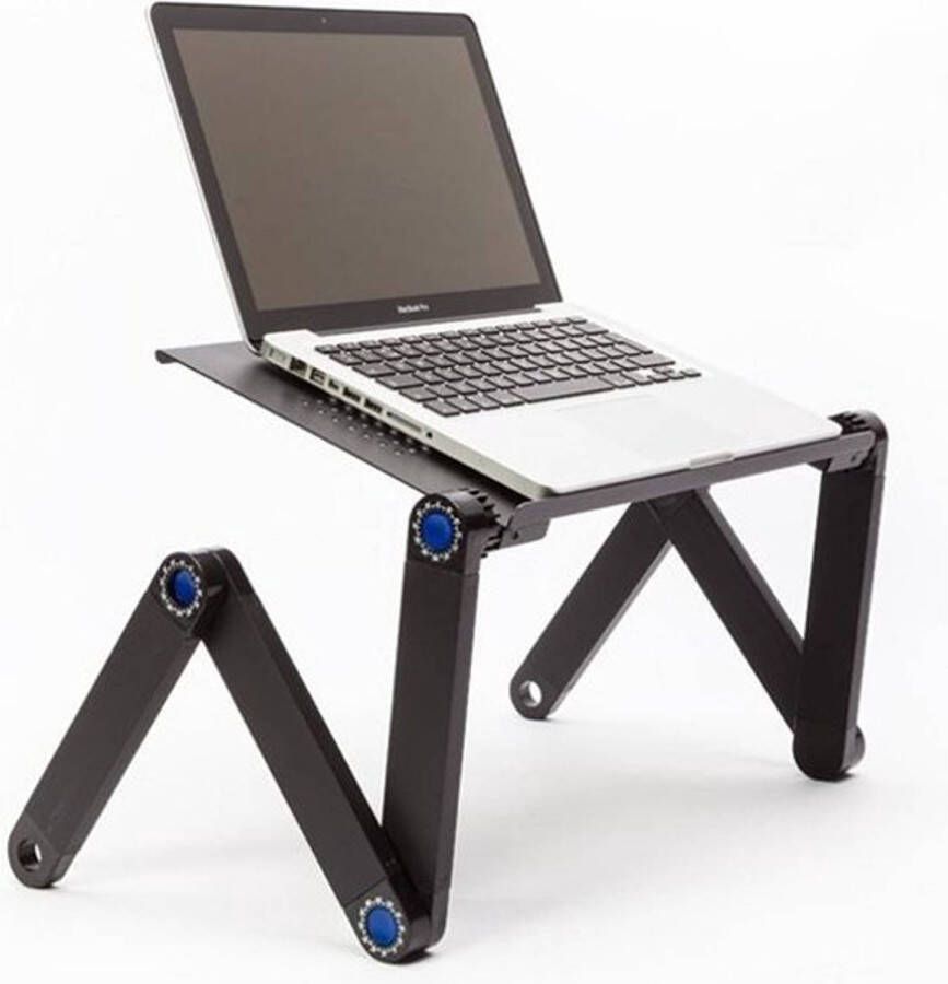 Deluxa Laptop standaard Verstelbaar Universeel Laptoptafel Geschikt voor thuiswerken Laptopstandaard Opvouwbaar Zwart