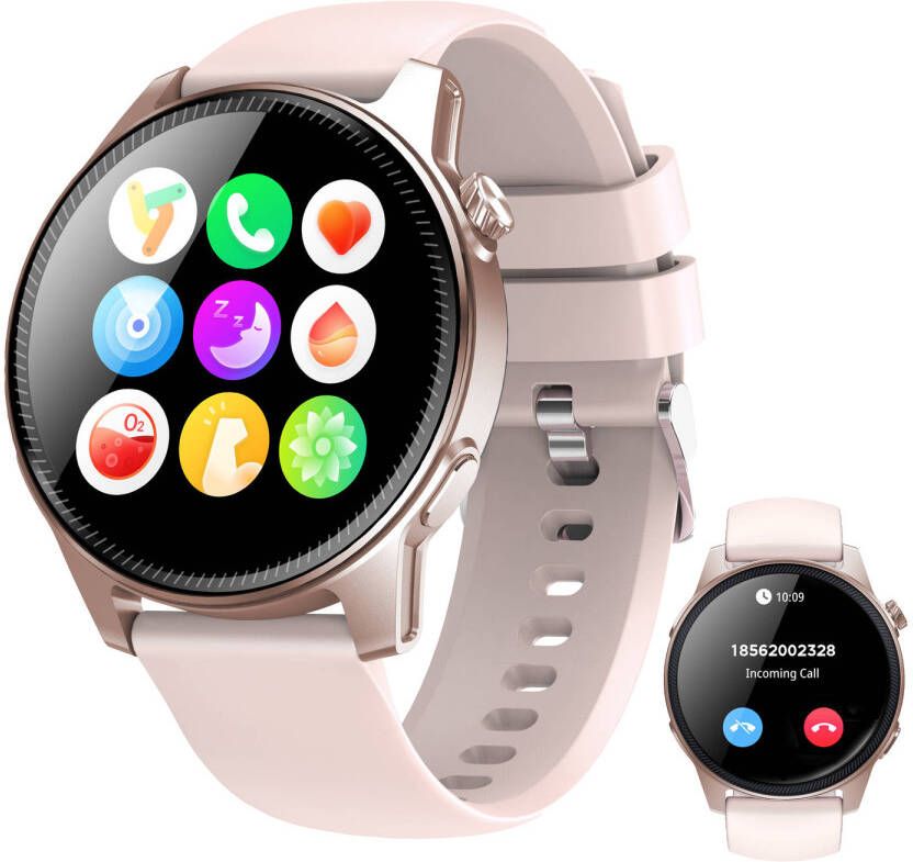 Denver Smartwatch Android & iOS Volledige Belfunctie Amoled Display Sporthorloge Hartslagmeter SWC392RO