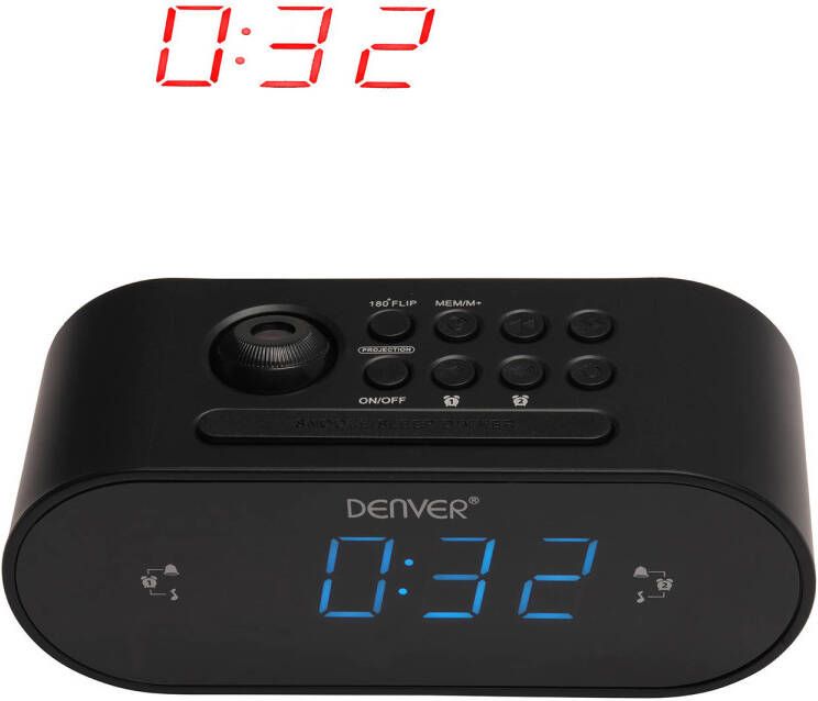 Denver Projection Clockradio CRP-717 Black | Radio s | Beeld&Geluid Audio | CRP-717BLACK