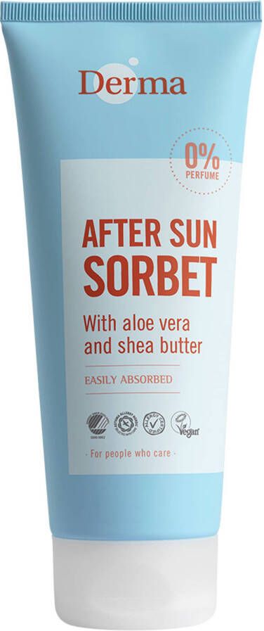 Derma Sun Derma Eco Sun Verkoelende en Allergievrije After Sun Sorbet 200 ML- Aloë Vera Hypoallergeen Hydraterend Zonverzorging