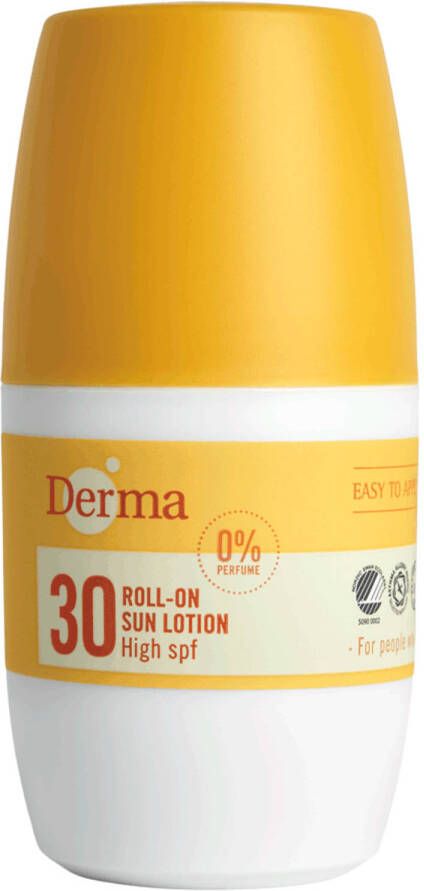 Derma Eco Sun Zonnebrand Roller SPF30 Allergievrij Koraalvriendelijk Vegan