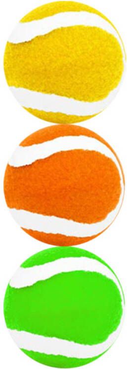 DID Set van 3x stuks gekleurde premium tennisballen 6 5 cm Tennisballen