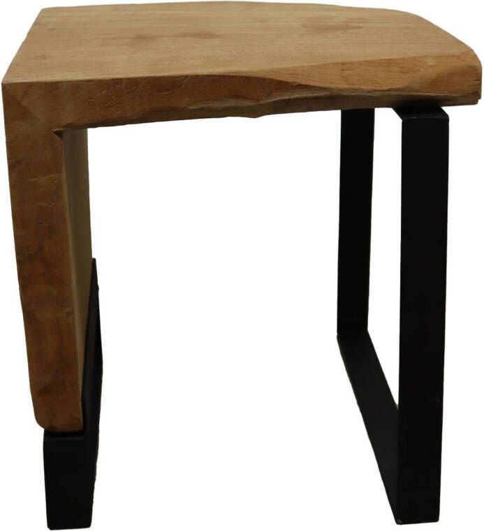 Dijk Natural Collections DKNC Bijzettafel Nairobi Hout 38x38x38cm Bruin