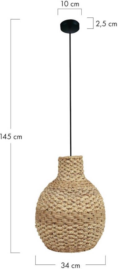 Dijk Natural Collections DKNC Hanglamp Aurora Waterhyacinth 34x34x45cm Natuurlijk