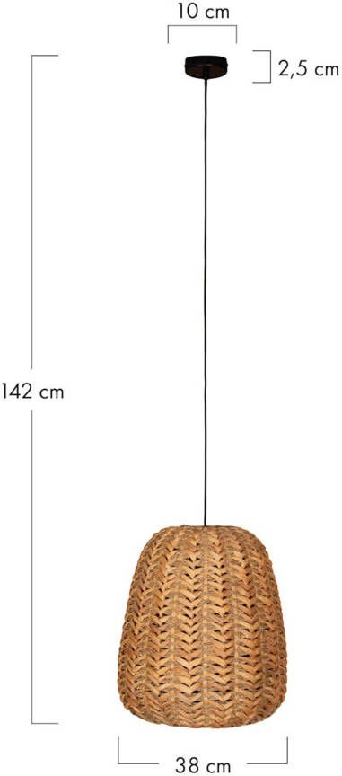 Dijk Natural Collections DKNC Hanglamp Benjamin Waterhyacinth 38x38x42cm Natuurlijk