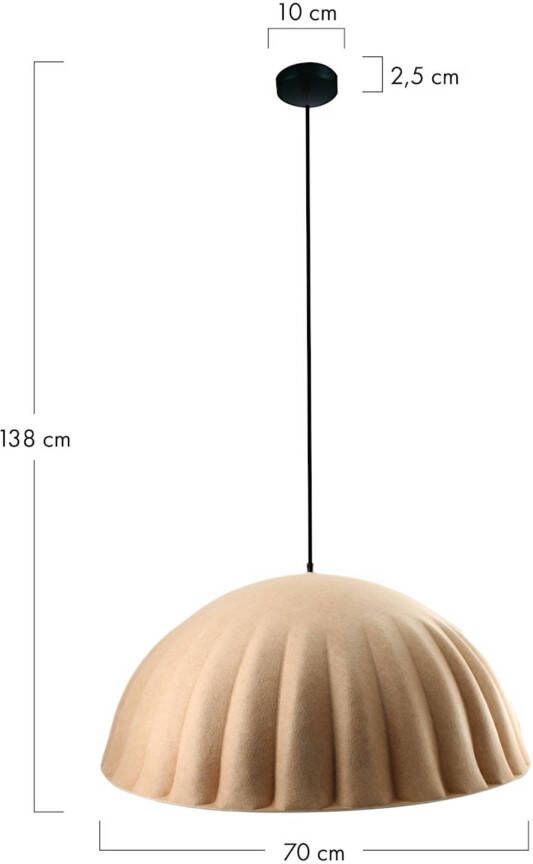 Dijk Natural Collections DKNC Hanglamp Daniel 70x70x38cm Cream