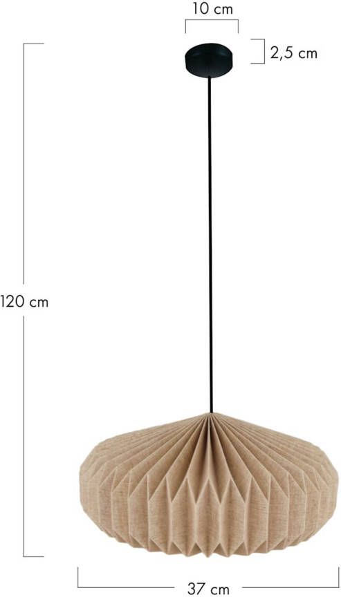 Dijk Natural Collections DKNC Hanglamp Easton 37x37x20cm Natuurlijk