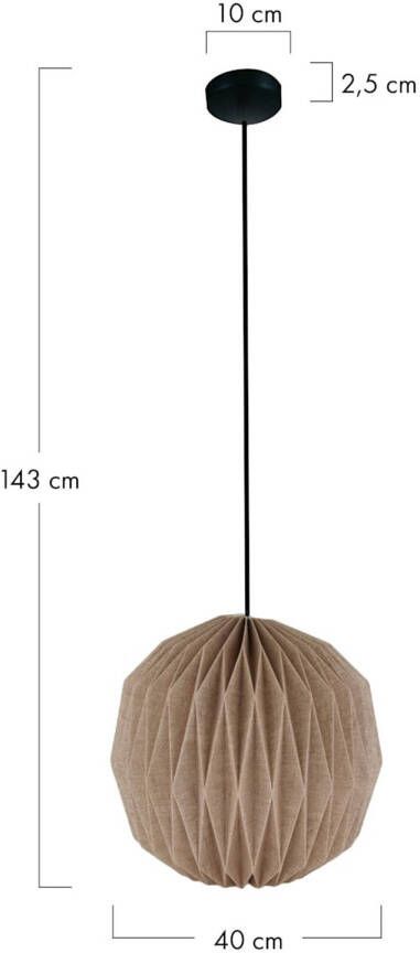 Dijk Natural Collections DKNC Hanglamp Edina 40x40x43cm Natuurlijk