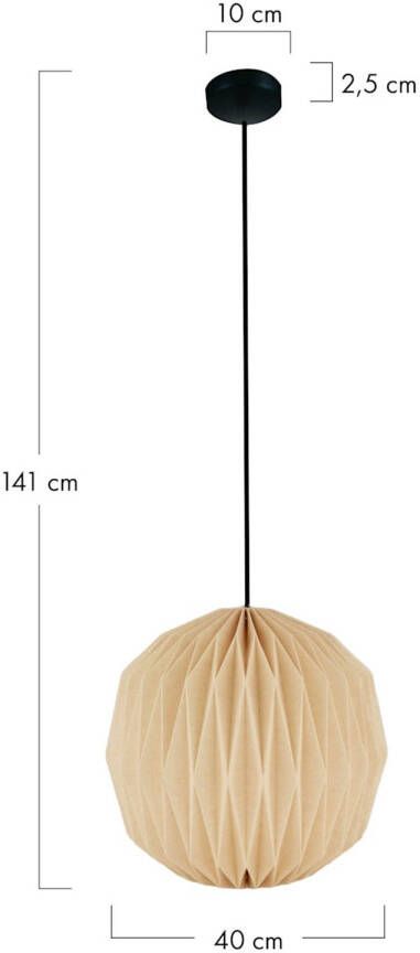 Dijk Natural Collections DKNC Hanglamp Edina 40x40x43cm Wit