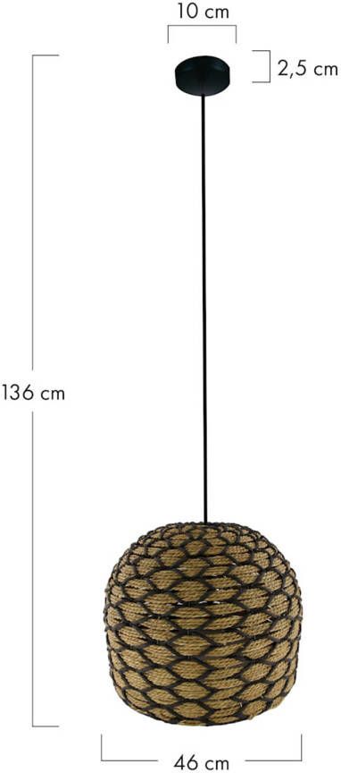 Dijk Natural Collections Dknc Hanglamp El Paso Zeegras 46x46x36cm Natuurlijk