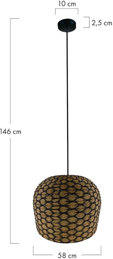 Dijk Natural Collections Dknc Hanglamp El Paso Zeegras 58x58x46 Cm Bruin