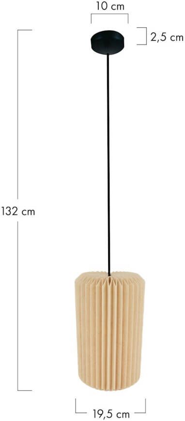 Dijk Natural Collections DKNC Hanglamp Evansville 19.5x19.5x32cm Wit