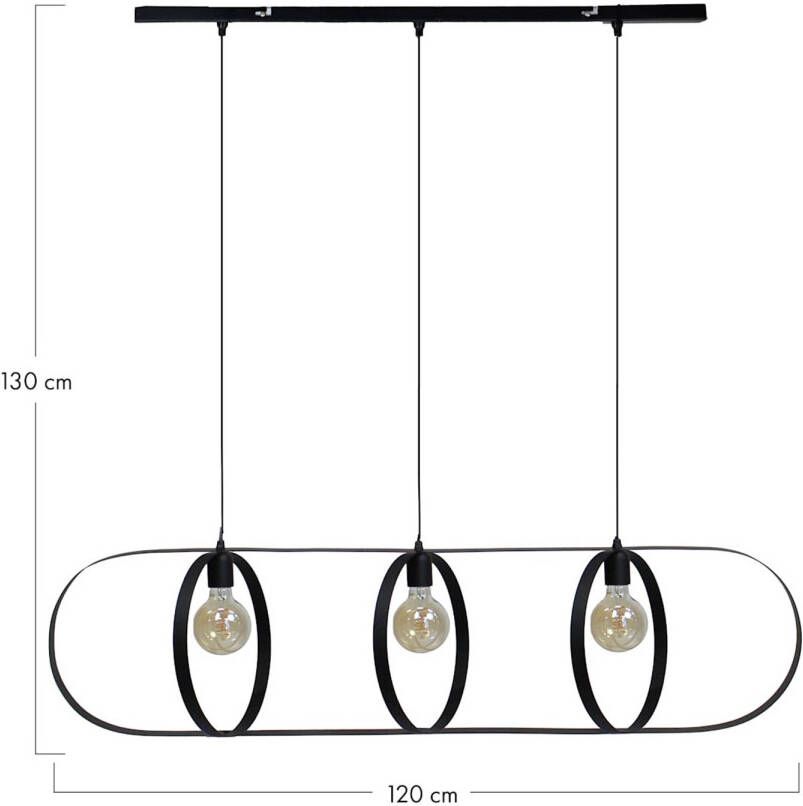 Dijk Natural Collections DKNC Hanglamp Henry Metaal -120x27 5x130cm Zwart