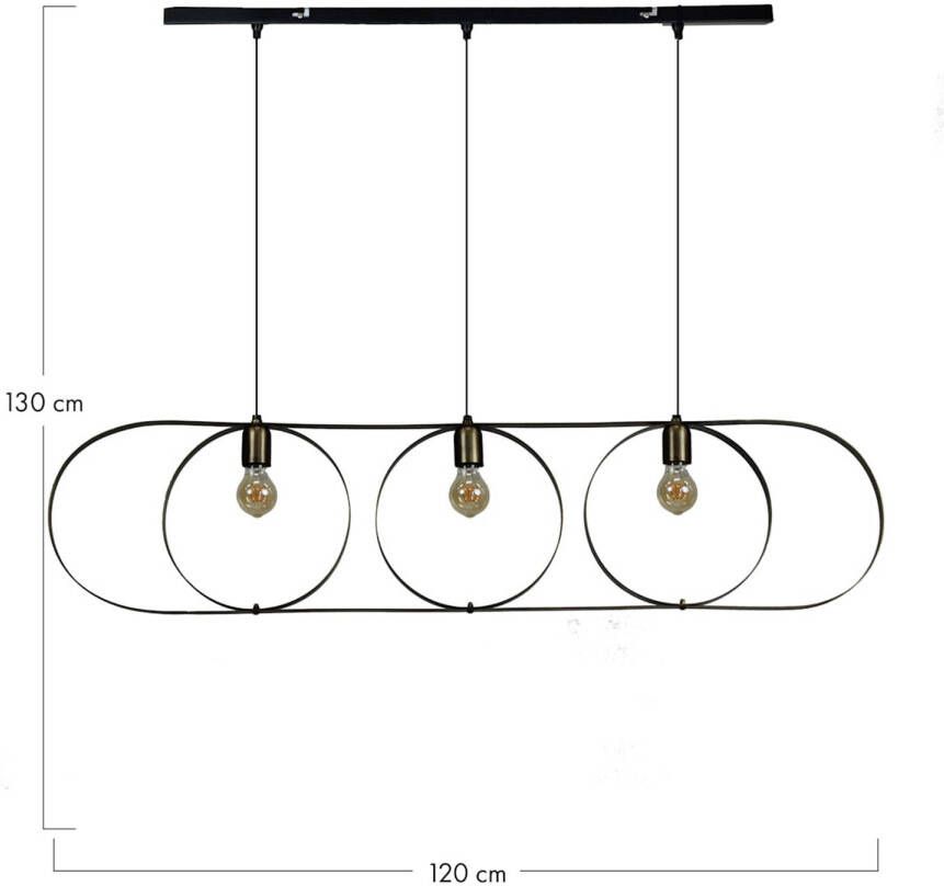 Dijk Natural Collections DKNC Hanglamp Henry Metaal -120x28x130cm Zwart