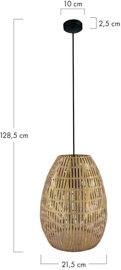 Dijk Natural Collections DKNC Hanglamp Pretoria Metaal 21.5x21.5x28.5cm Goud