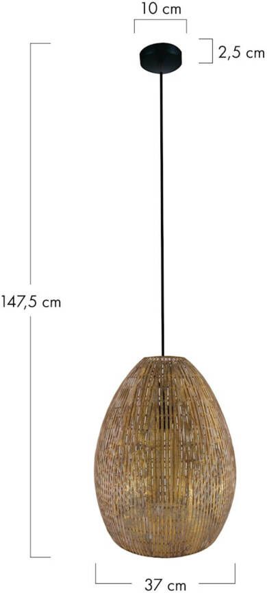 Dijk Natural Collections Dknc Hanglamp Pretoria Metaal 37x37x47.5cm Goud