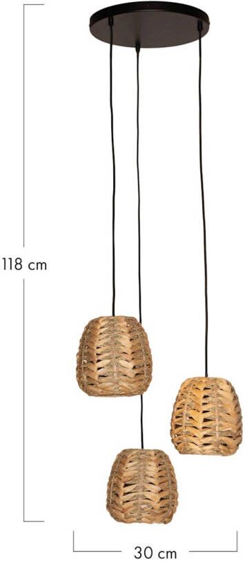 Dijk Natural Collections DKNC Hanglamp Samuel Waterhyacinth 30x30x18cm Natuurlijk