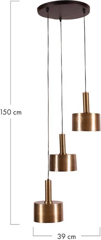 Dijk Natural Collections DKNC- Hanglamp Wesley Metaal 39x39x150cm Goud