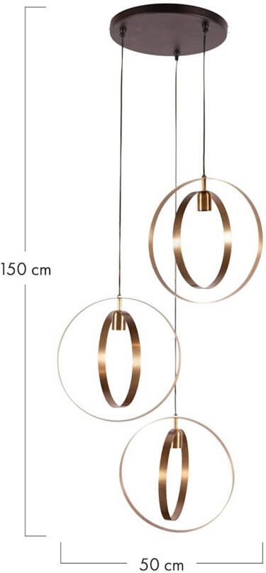 Dijk Natural Collections DKNC Hanglamp Zachary Metaal 36x36x150cm Goud