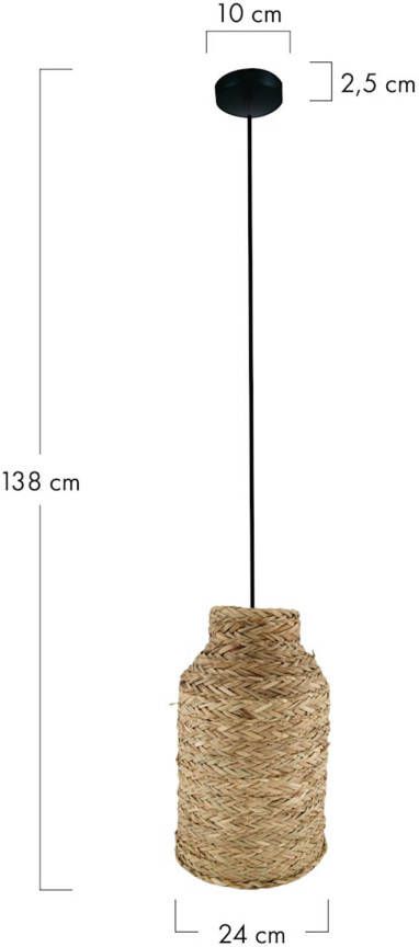 Dijk Natural Collections DKNC Hanglamp Tripoli Zeegras 24x24x38cm Beige