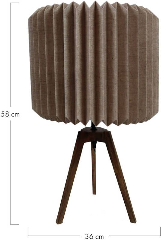 Dijk Natural Collections DKNC Tafellamp El Monte 36x36x58cm Natuurlijk